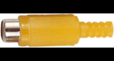 Tulp (v) audio/video connector - plastic / geel
