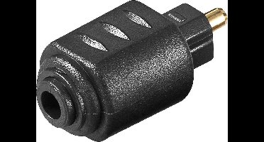 Optische Mini Toslink (v) - Toslink (m) Adapter - Verguld - Zwart