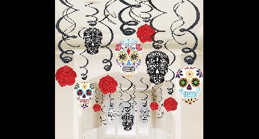 AMSCAN - 30 doodskop spiraaldecoraties