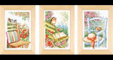 Miniatuur kit Stoelen in de tuin set van 3 - Vervaco - PN-0154264