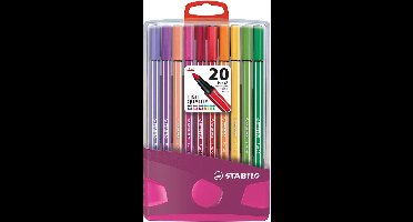 STABILO Pen 68 - Premium Viltstift - ColorParade - Roze/Lila - Set Met 20 Verschillende Kleuren