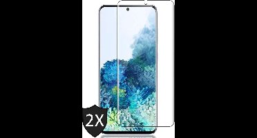 Screenprotector geschikt voor Samsung S20 Plus - Full Glas PET Folie Screen Protector - 2 Stuks