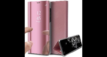 Hoesje geschikt voor Samsung Galaxy S20 Ultra - Book Case Spiegel Roségoud