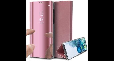 Hoesje geschikt voor Samsung Galaxy S20 Plus - Book Case Spiegel Roségoud