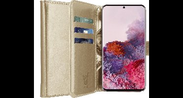 Hoesje geschikt voor Samsung Galaxy S20 - Book Case Kunstleer Pasjeshouder Goud