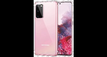 Hoesje geschikt voor Samsung Galaxy S20 - Anti Shock Proof Siliconen Back Cover Case Hoes Transparant