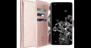 Hoesje geschikt voor Samsung S20 Ultra Book Case Kunstleer Wallet - Roségoud