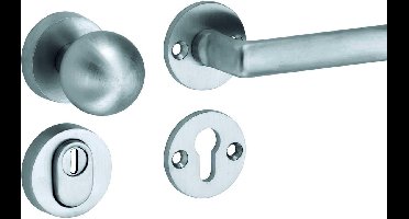 Veiligheidsgarnituur - Chroom - Mi Satori - Mi Satori knop/kruk op - SKG Padania mat chroom rechts