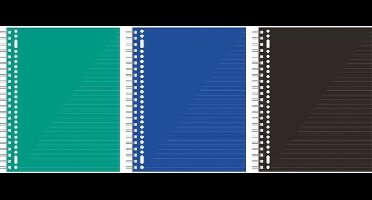 Kangaro collegeblok - A4 - lijn - 60 grams - met kantlijn -  K-58371-3