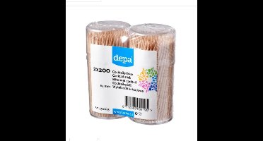 Prikker, Hout, naturel, 65 mm, van 2 trp kokers a 200 stuks