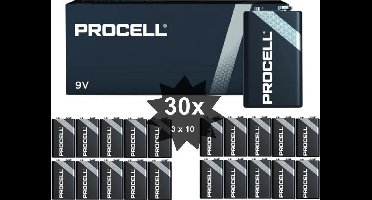 PROCELL 9V Alkaline E-Block / 6LP3146 - 30 Stuks (3 pakjes a 10st) -
