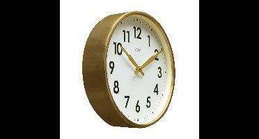 Cloudnola Factory Brushed Gold Numbers Wall clock 30 cm Arabic Klok