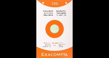 etui 100 steekkaarten bristol geruit 5x5 geperforeerd 125x200mm, Geassorteerd