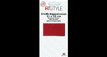 Reparatiedoek Strijkbaar - Rood - 11 x 36 cm