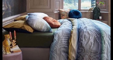 At Home by Beddinghouse More Dekbedovertrek - Lits-jumeaux - 240x200/220 cm - Blauw