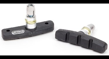 Elvedes V-type velgremblokjes - 60mm - Duurzaam rubber en aluminium - Voor stads-, race- en tourfietsen - Per paar