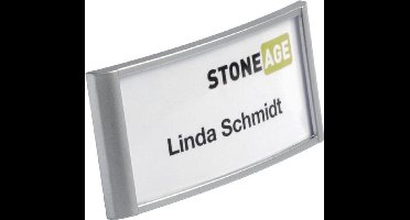 Badge durable classic magneet 34 x 74 mm zilvergrijs