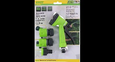 Kinzo Sproeikopset Met Vijf Standen Abs Groen/grijs 4-delig