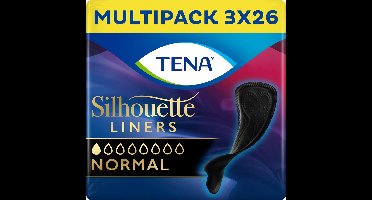 TENA Silhouette Noir Normal – inlegkruisjes voor urineverlies – 78 stuks
