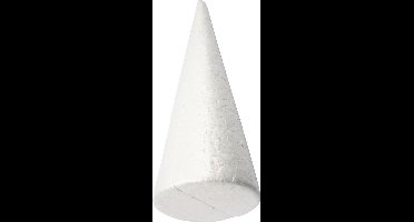 Kegels - Piepschuim - Styropor - Wit - Decoratie - DIY - Kerst - Hoogte: 35cm - Dia: 16cm - 1 stuk