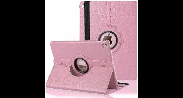 Hoes geschikt voor iPad 2021 / 2020 / 2019 (9e/8e/7e Generatie / 10.2 inch) Draaibare Hoes met stylus pen - Licht Roze