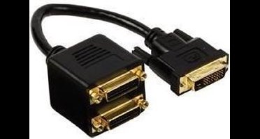OKS DVI-D Dual Link 24+1pins splitter - 0,10 meter