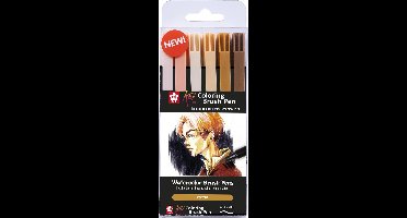 Sakura Koi Coloring Brush Pen set Portrait | 6 kleuren