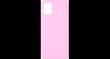 Shop4 - Samsung Galaxy A71 Hoesje - Zachte Back Case Mat Roze
