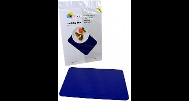 Anti-slip matten rechthoekig - blauw 45 x 38 cm