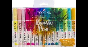 Talens Ecoline Brush Pen - 30 stuks - Additioneel