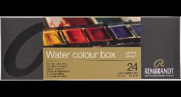 Rembrandt Aquarelverf metalen set | 24 napjes + penseel