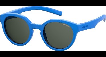 Polaroid kinder zonnebril 8019/s-m Pjp/m9 Junior Blauw Met Grijze Lens - gepolariseerd