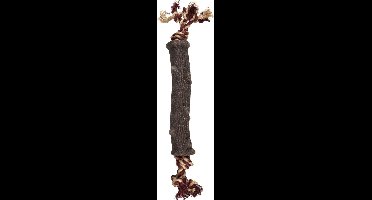 Flamingo Hondenspeelgoed Woody Tak met Touw - Bruin - 35 x 5 x 5 cm