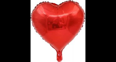 Folieballon hart | Rood | 18 inch | 45 cm | DM-products