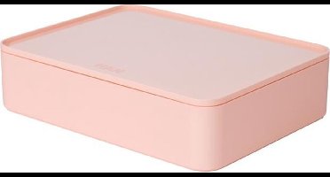 HAN opbergbox - Smart-organiser Allison - box met binnenschaal en deksel - stapelbaar - flamingo roze - HA-1110-86