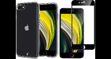 Hoesje geschikt voor iPhone SE 2022 / SE 2020 / 8 / 7 - Transparant - Screenprotector Full Screen