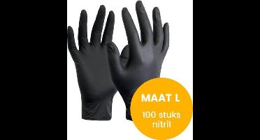 ComFort, wegwerp handschoenen, nitrile, ongepoederd, zwart, maat L, 100 stuks