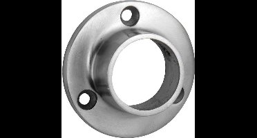 Muurflens 25,4mm rvs mat