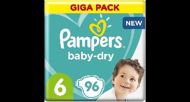 Pampers Baby-Dry - Maat 6 (13-18kg) - 96 Luiers - Giga Pack