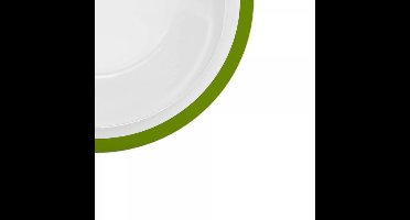 Servies Ornamin Klassik : 22 cm soepbord - wit met groene rand