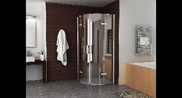 Douchecabine Wiesbaden - 90x200cm - Kwartrond met 2 Deurtjes Sydney