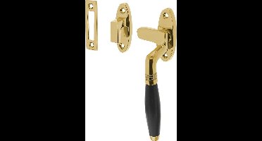 Intersteel Raamsluiting Ton rechts messing gelakt / ebbenhout