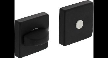 Intersteel Rozet toilet-/badkamersluiting 50x50x10 mm aluminium zwart