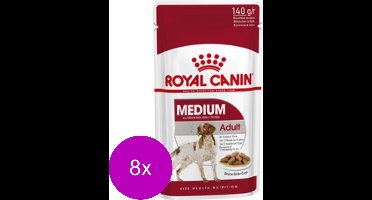 Royal Canin Medium Adult Natvoer - Hondenvoer - 8 x 10x140 g