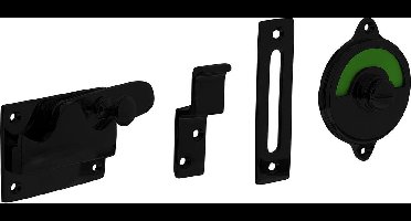 Intersteel WC-overslag vlak rood / groen mat zwart