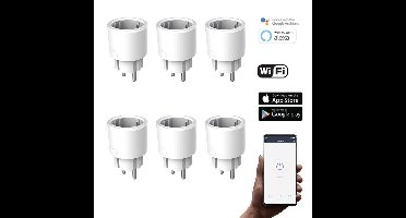 Silvergear Slimme WiFi Stekker - Timer, Schakelaar & Stopcontact x6