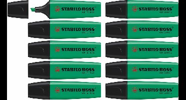 STABILO BOSS ORIGINAL - Markeerstift - Hoogste Kwaliteit - Turquoise - Doos 10 Stuks