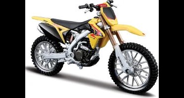 Bburago Suzuki Rm-Z450 - Modelauto - Schaal 1:18 - Geel/Zwart