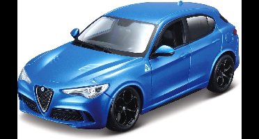 Bburago Alfa Romeo STELVIO blauw metalic schaalmodel 1:43