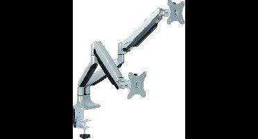 Value premium bureaubeugel voor 2 monitoren tot 27 inch / interactief / zilver